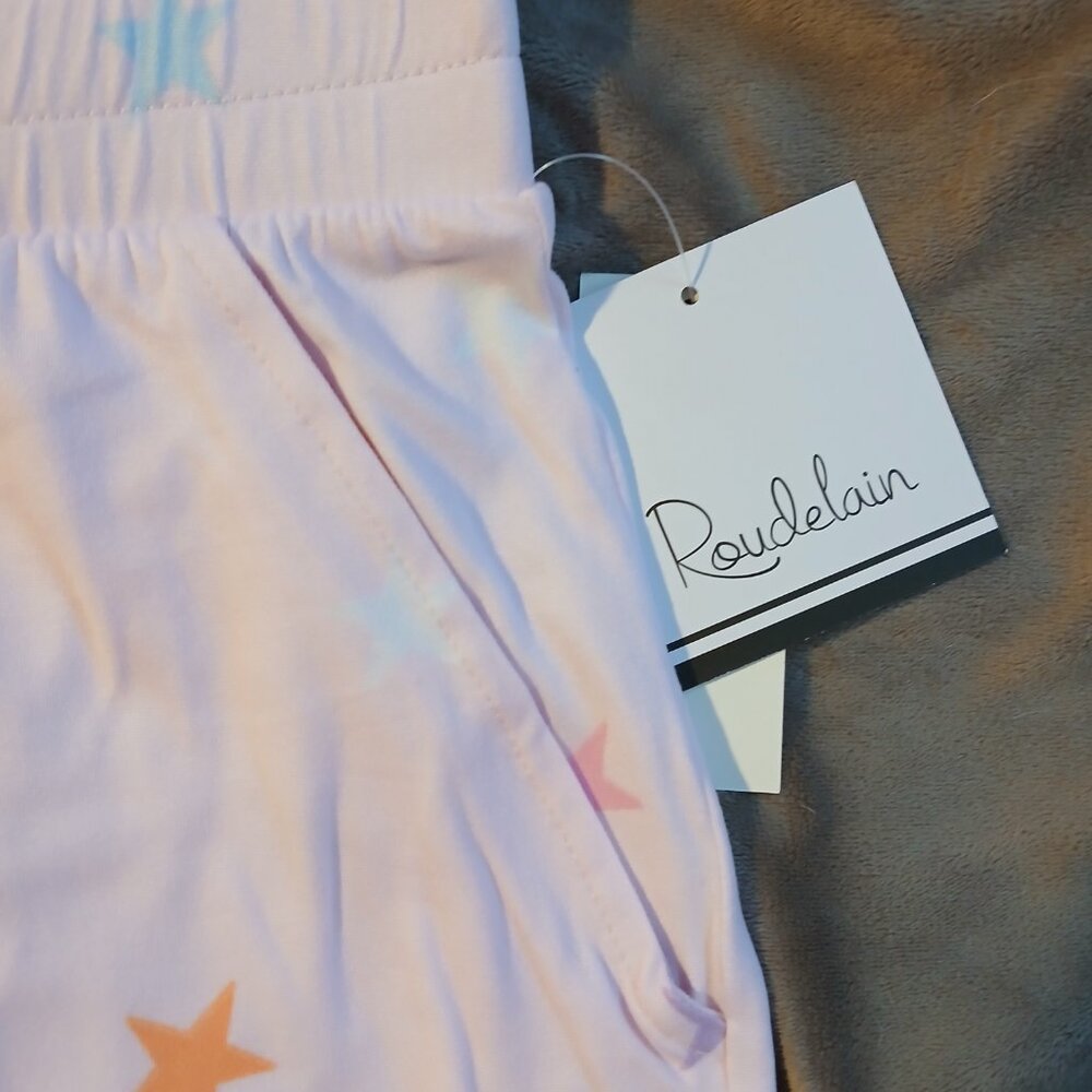 Roudelain Women's Star Printed Sleep Shorts SZ L NWT Pink - Picture 4 of 7